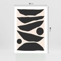 Plakat bez ramy 21x30 - Modernistyczna Abstrakcja w Czerni i Bieli - abstrakcja, czarno biała grafika