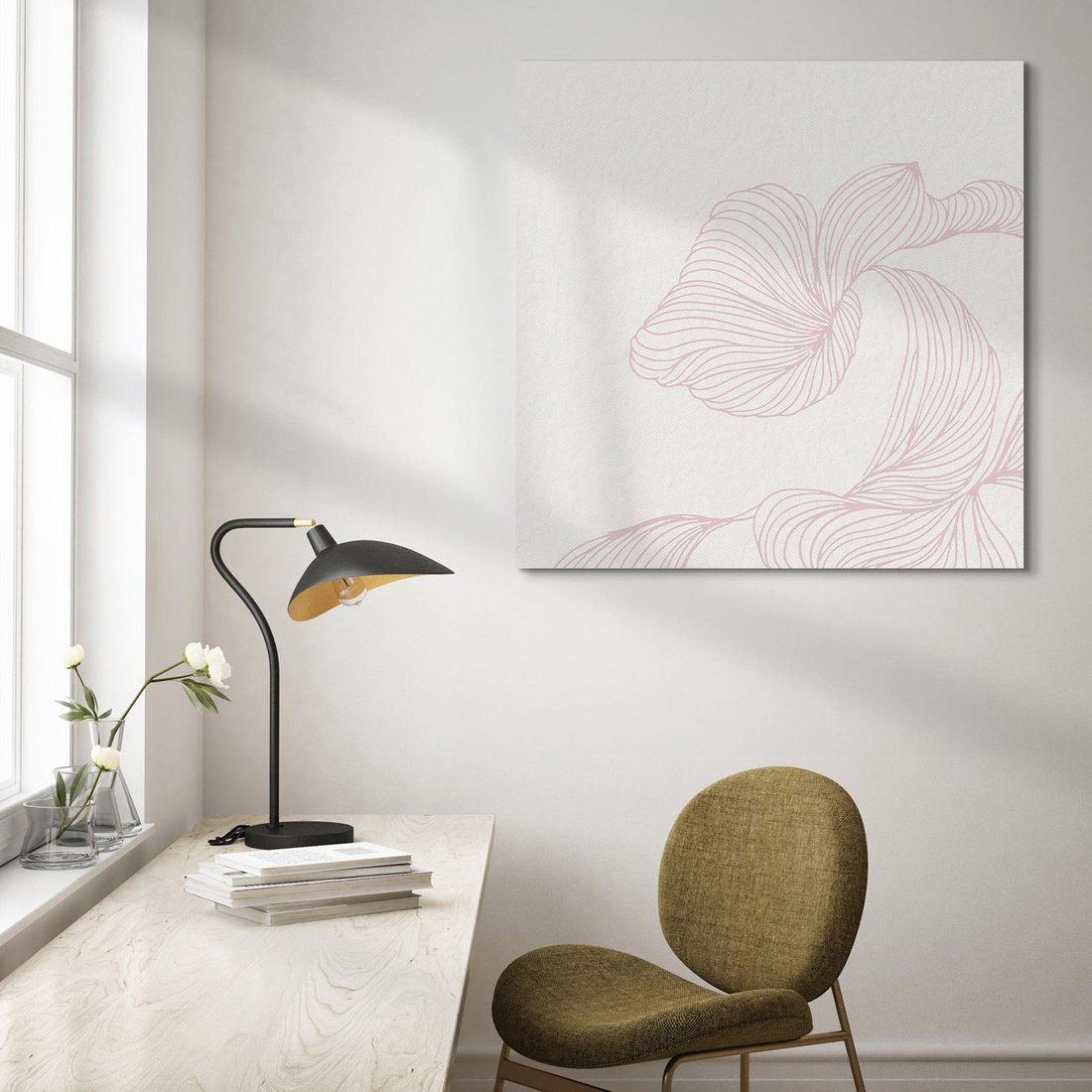 Obraz na płótnie 70x70 - Szept marzeń i tajemnic - abstrakcyjne, roślinne ornamenty