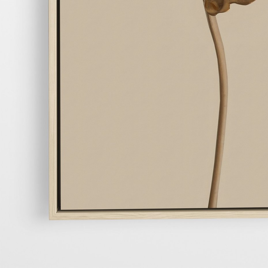 Obraz w ramie 70x100 - Piękno w Detalu - złoty, liść - rama drewno