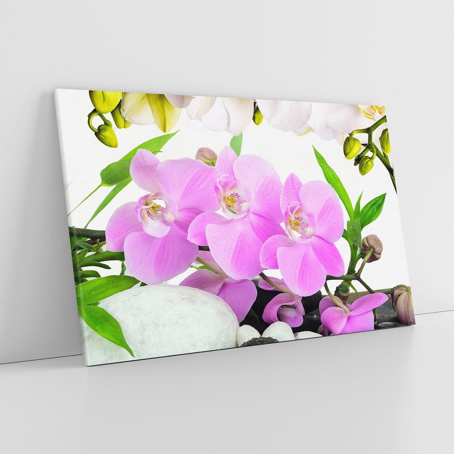 Obraz na płótnie 120x80 - Orchidea w SPA - spa, orchidea
