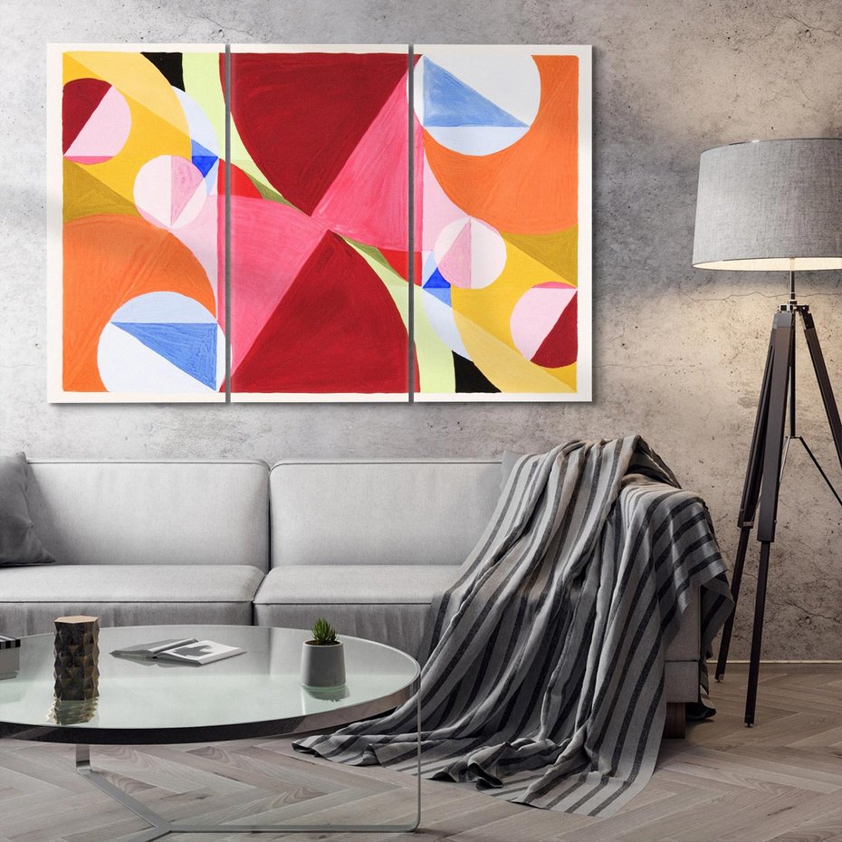 Obraz na płótnie 120x80 - Area Broken by Perpendiculars 1934, Jospeh Schillinger - Reprodukcja - reprodukcja, obraz na płótnie