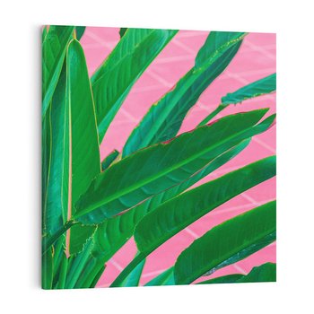 Obraz na płótnie 70x70 - Odezwij się do przeszłości - liście, retro