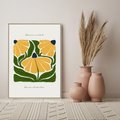 Obraz w ramie 50x70 - Kreatywne Wibracje - sztuka nowoczesna, kolorowe kwiaty - rama drewno