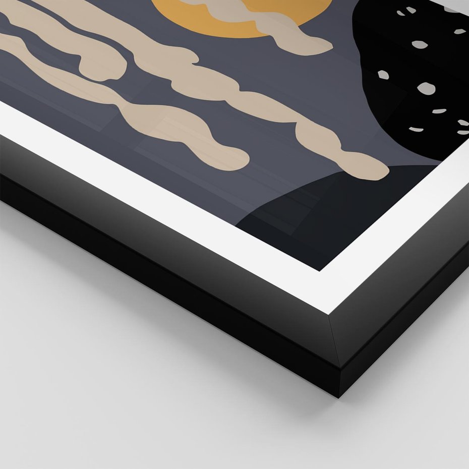 Plakat w ramie 30x40 - Intrygujący Mrok - ciemny, mroczny plakat - rama czarna