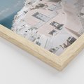 Zestaw obrazy w ramie 50x70 galeria - Carpe, diem, Santorini, plaża, morze - rama drewno