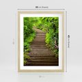 Plakat w ramie 30x40 - Magia Leśnej Ścieżki - ścieżka, w lesie - rama drewno