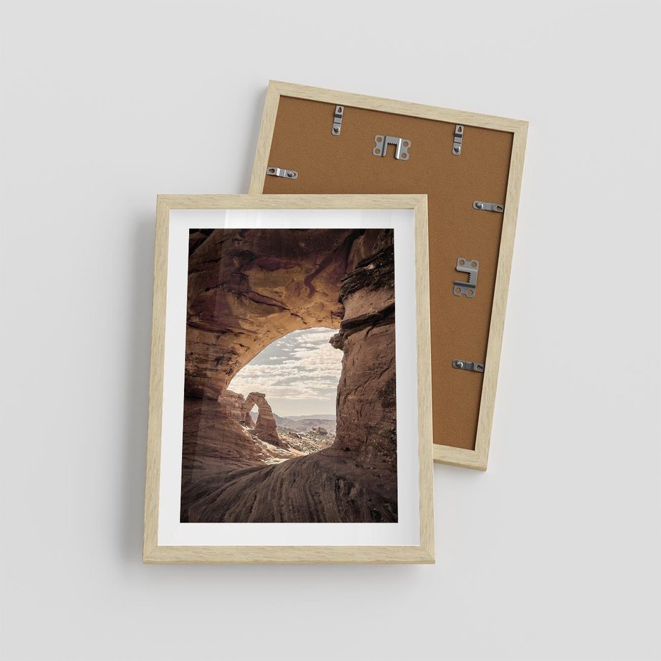 Plakat w ramie 30x40 - Kanionowy Labirynt - pustynia, skały - rama drewno