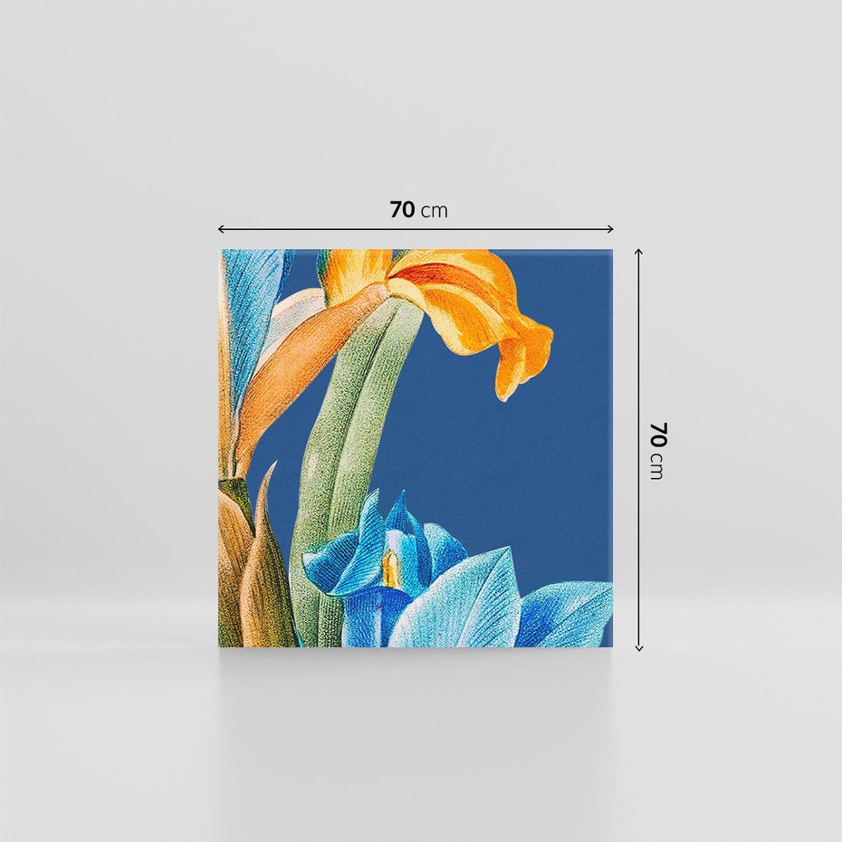 Obraz na płótnie 70x70 - Kwiatowe Impresje z Minionej Ery - wielkoformatowe kwiaty, zbliżenie