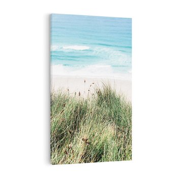 Obraz na płótnie 70x100 - Harmonia Natury - widok z wydm, wydmy porośnięte trawami