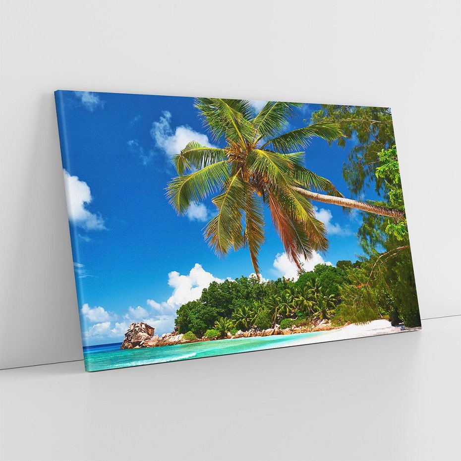 Obraz na płótnie 70x50 - Oaza palm na plaży - palma, plaża