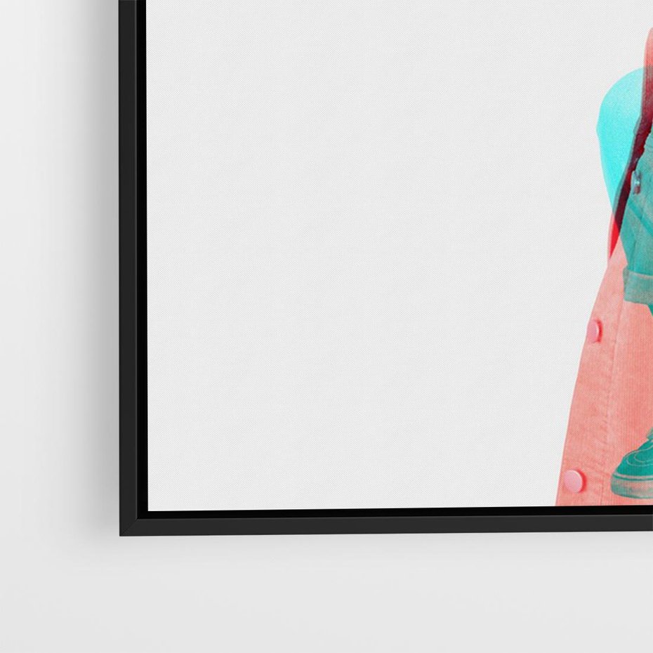 Obraz w ramie 100x70 - Rytmy Wspomnień - kolaż zdjęć, kobieta - rama czarna