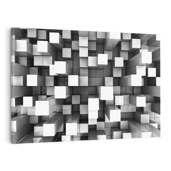 Obraz na płótnie 70x50 - Abstrakcyjne światy: 3D w kwadratach - 3D, abstrakcja