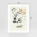 Plakat bez ramy 30x40 - Picassowska Abstrakcja Kota - abstrakcyjna grafika kota, jak picasso