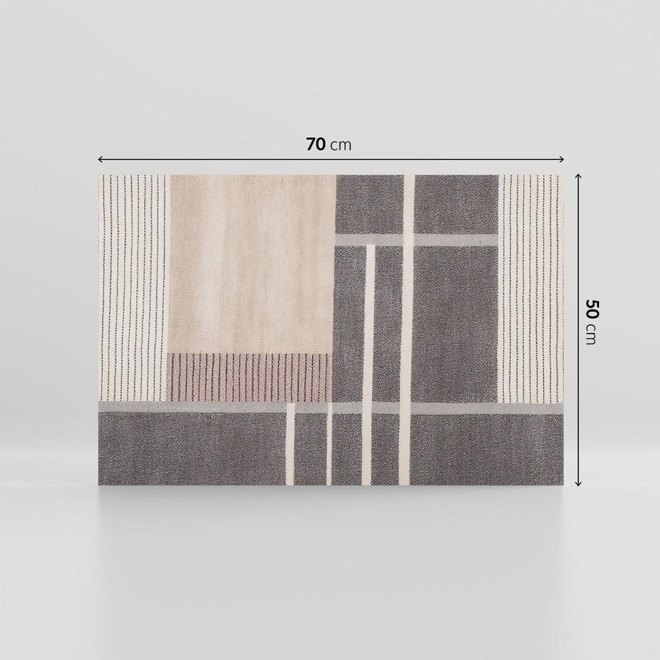 Obraz na płótnie 70x50 - Harmonia skradzionych odcieni - symetryczne, geometryczne pasy