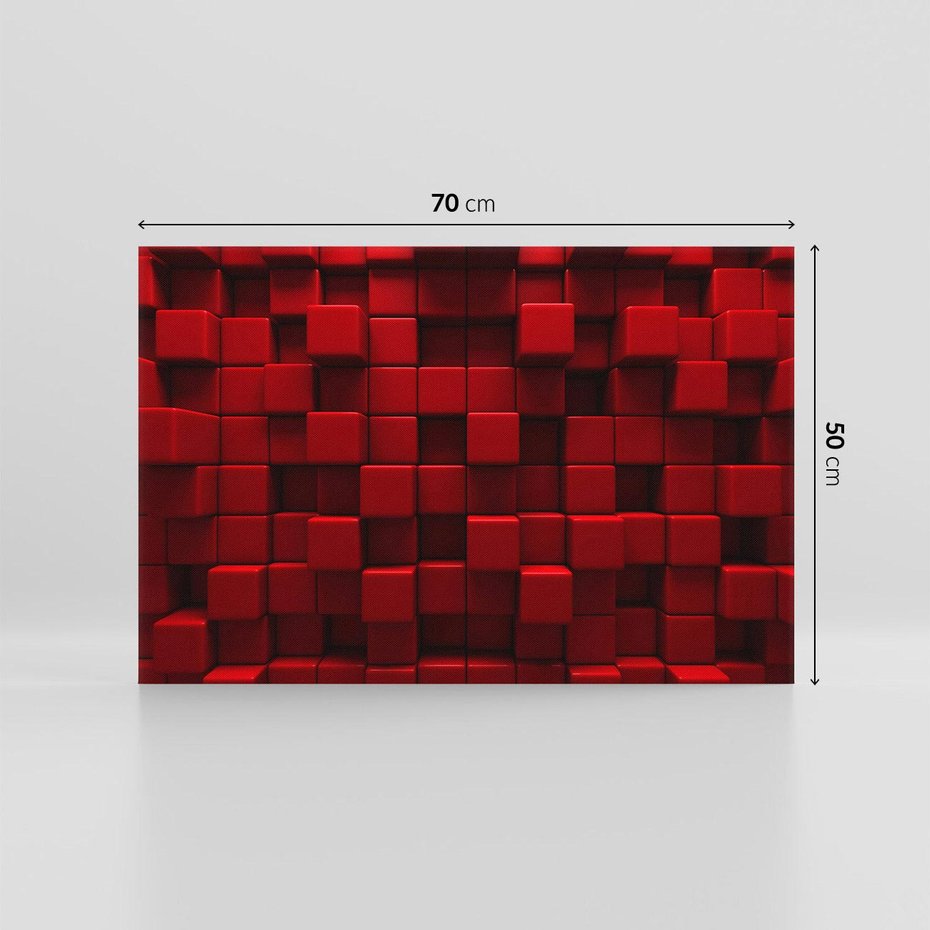 Obraz na płótnie 70x50 - Geometryczne 3D: wizja przestrzeni - geometryczne, 3D