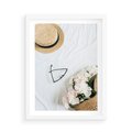Plakat w ramie 50x70 - Urok Kobiecej Fotografii - kompozycja kobieca, fotografia - rama biała
