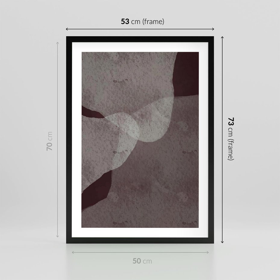Plakat w ramie 50x70 - Obce Odcienie - mroczny plakat, nowoczesne wnętrza - rama czarna