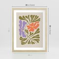 Plakat w ramie 40x50 - Bezgraniczne Impresje - kwiaty, abstrakcja - rama drewno