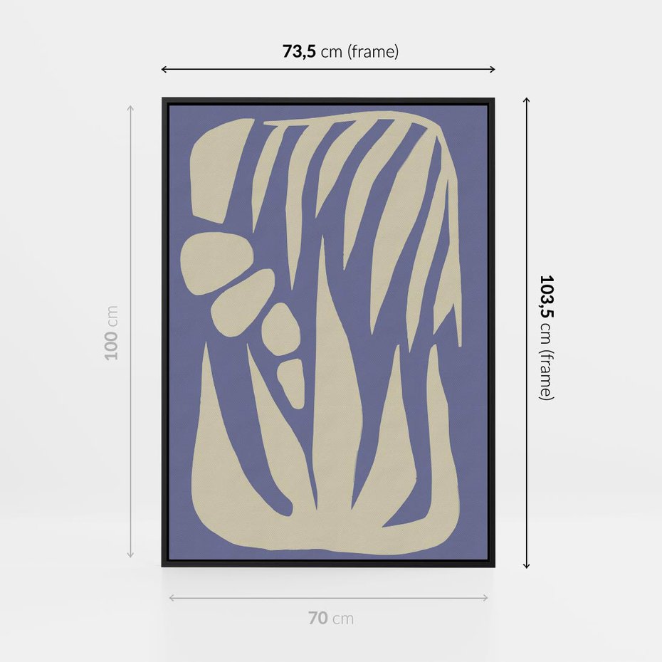 Obraz w ramie 70x100 - Kształty Niewidzialnych Granic - abstrakcyjna sztuka, skandynawski styl - rama czarna