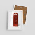 Plakat w ramie 30x40 - Ikona Londynu - Londyn, budka - rama biała