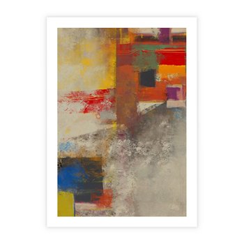 Plakat bez ramy 40x50 - Abstrakcja olejna - kształty i kolory - abstrakcja, olejna