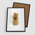 Plakat w ramie 50x70 - Ekskluzywny Akcent - złoty, ananas - rama czarna