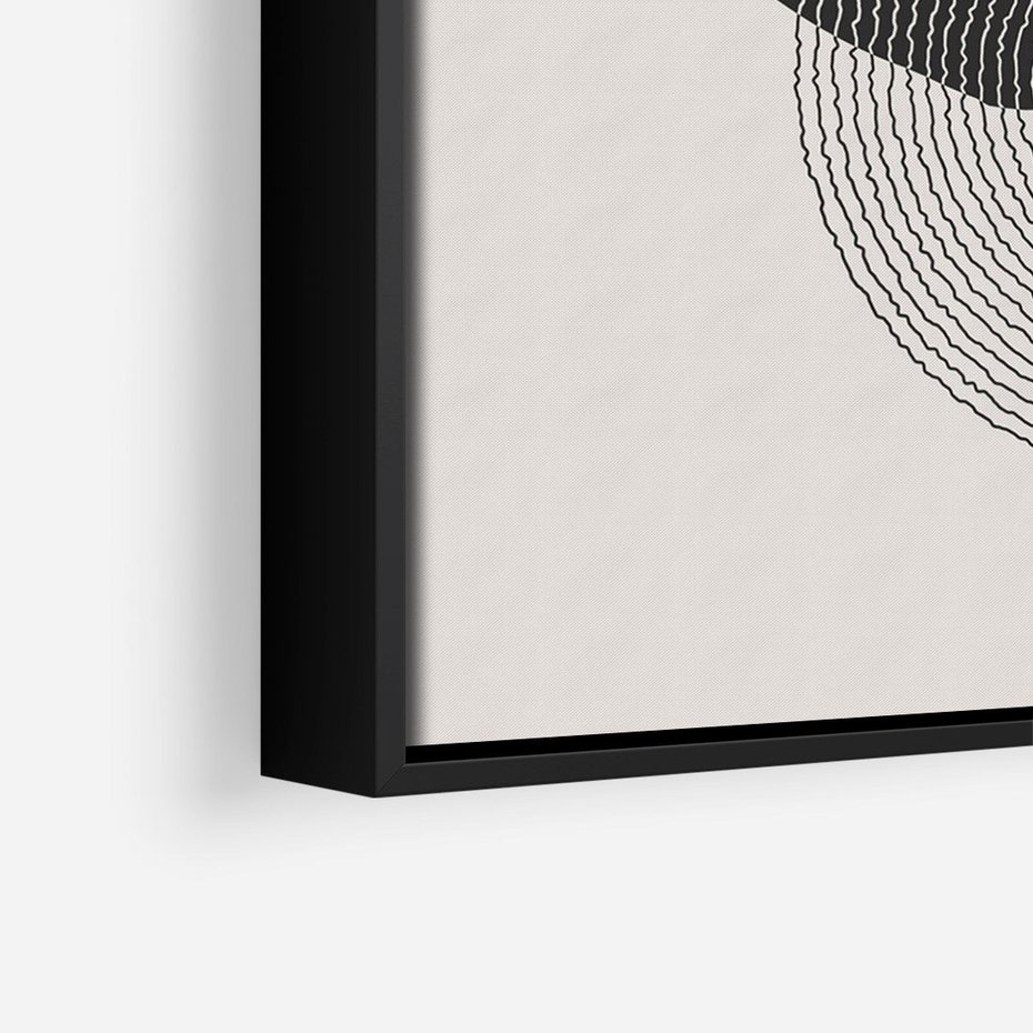 Obraz w ramie 70x100 - Migotliwa Opowieść - abstrakcyjna kompozycja, okręgi - rama czarna