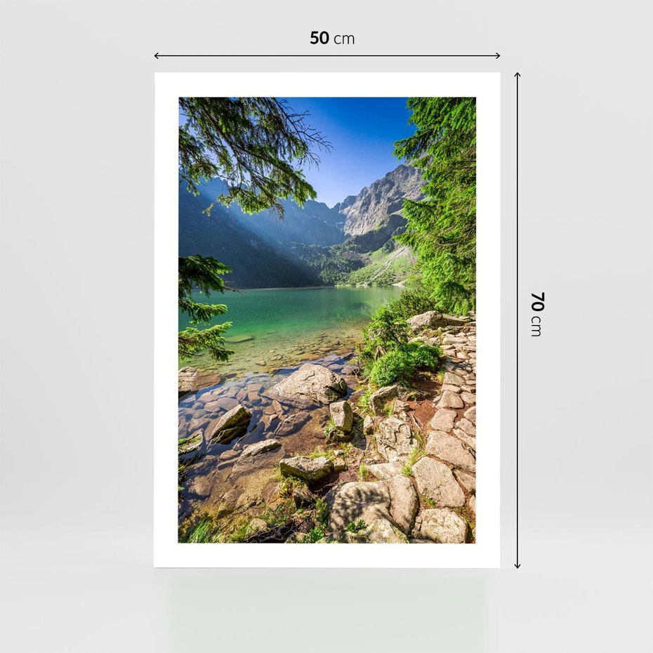 Plakat bez ramy 50x70 - Mistyczna Przyroda - góry, jezioro