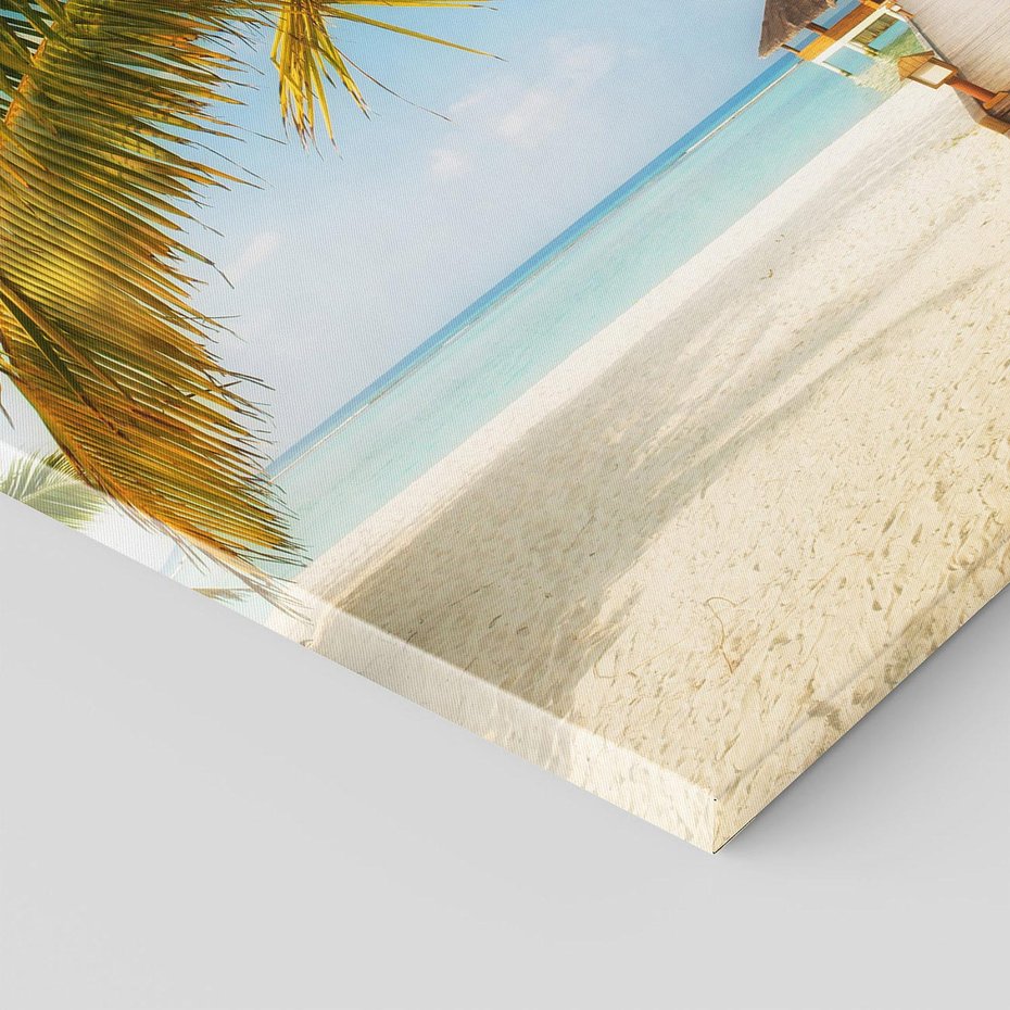 Obraz na płótnie 50x50 - Rajski relaks na Malediwach - Malediwy, plaża