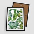 Plakat w ramie 50x70 - Oaza Natury - liście, tropikalne - rama czarna