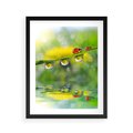 Plakat w ramie 40x50 - Deszczowa Biedronka - biedronka, deszcz - rama czarna