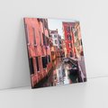 Obraz na płótnie 40x40 - Przejażdżka gondolą przez Wenecję - Wenecja, kanały