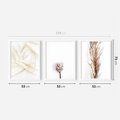 Zestaw obrazy w ramie 50x70 galeria - Boho, trawy, suche - rama biała