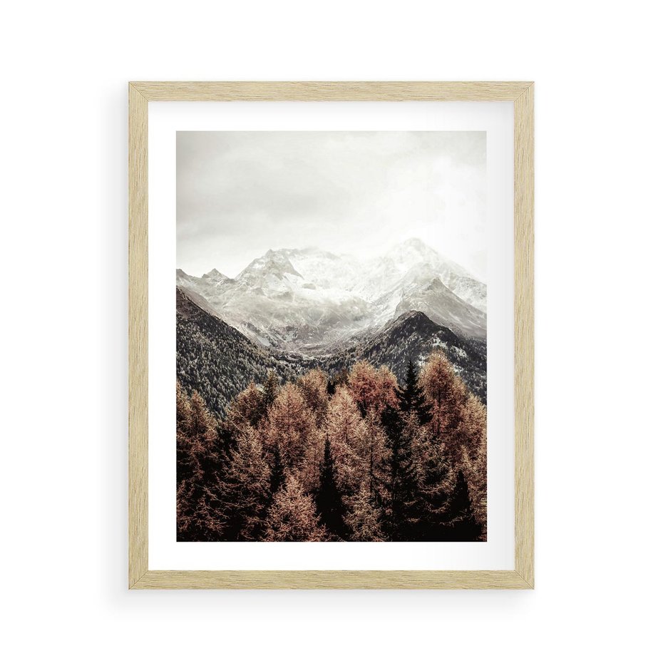 Plakat w ramie 40x50 - Jesienna Przyroda - góry, jesień - rama drewno