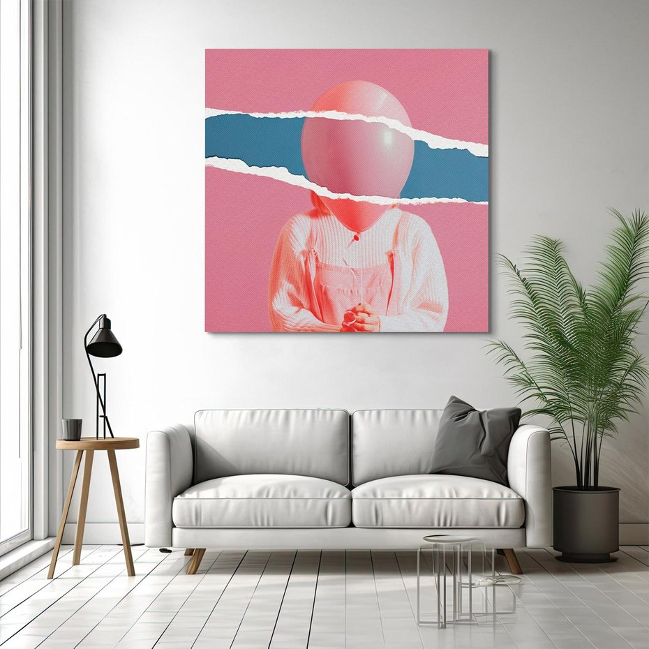 Obraz na płótnie 60x60 - Kolaż Wyobraźni - kolaż zdjęć, styl retro