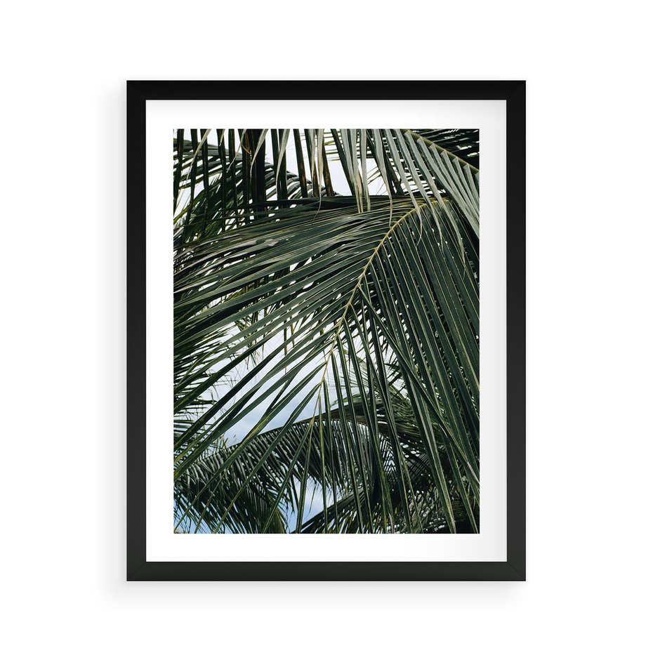 Plakat w ramie 40x50 - Wakacyjna Magia - palmy, tropiki - rama czarna