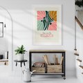 Plakat bez ramy 30x40 - Impresje kwiatowej abstrakcji - retro kwiatowa grafika, kompozycja