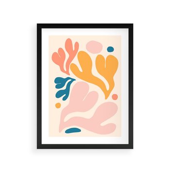 Plakat w ramie 30x40 - Granice Inspiracji - abstrakcyjne dziwne formy, nowoczesny plakat - rama czarna