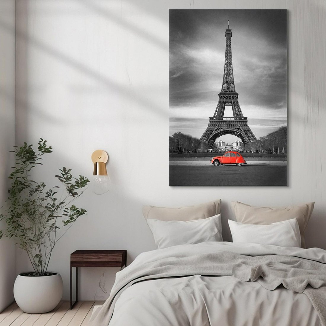 Obraz na płótnie 70x100 - Elegancja Wieży - wieża, Eiffla