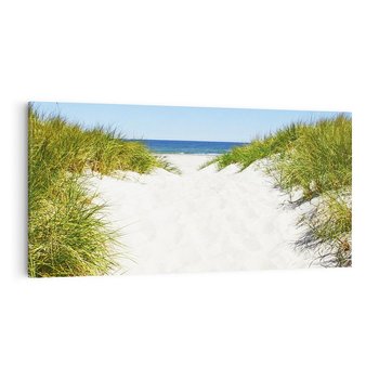 Obraz na płótnie 140x70 - Relaks nad Morskimi Wzgórzami - plaża, wydmy