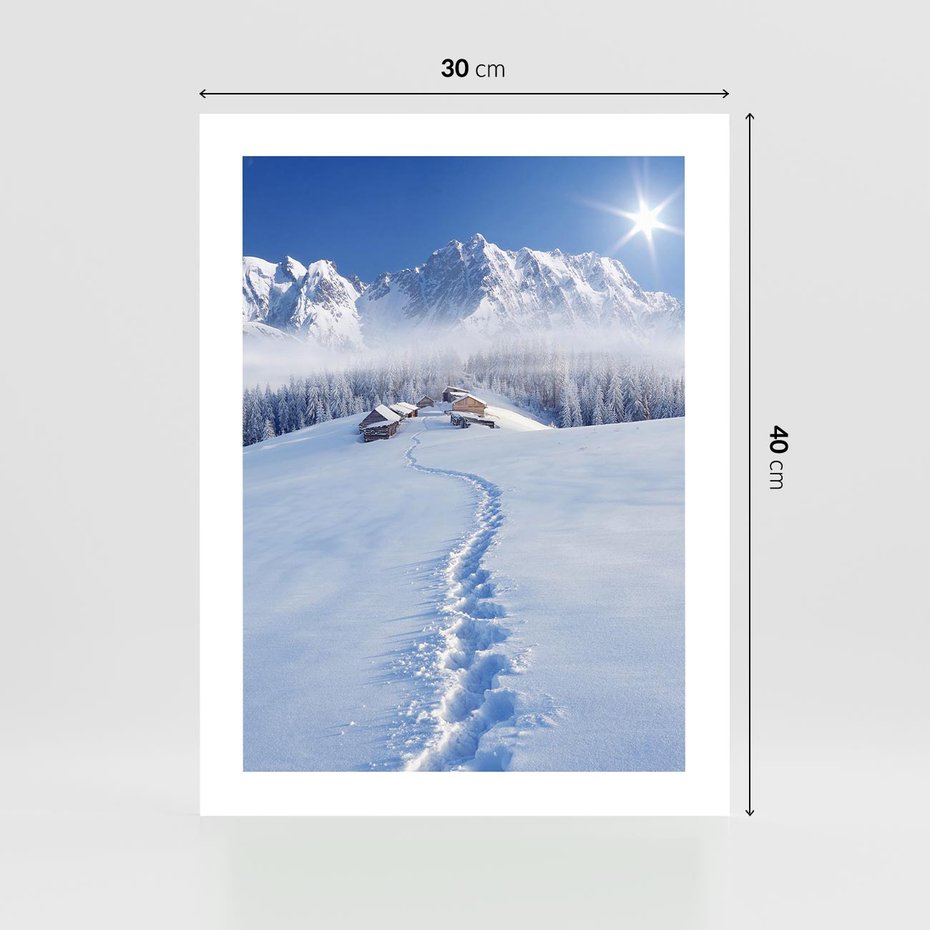 Plakat bez ramy 30x40 - Magia zimowych gór - zima, góry