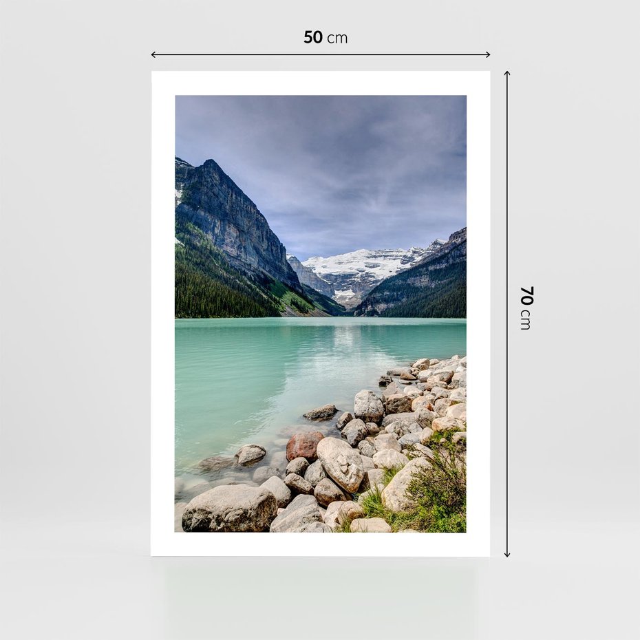 Plakat bez ramy 50x70 - Górskie jezioro - spokój i piękno - jezioro, górskie