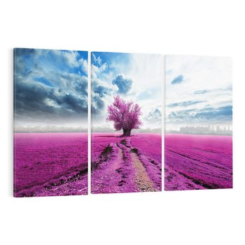 Obraz na płótnie 120x80 - Fioletowa abstrakcja w ruchu - abstrakcja, fiolet