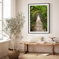 Plakat bez ramy 21x30 - Przez Dżunglę - most, linowy
