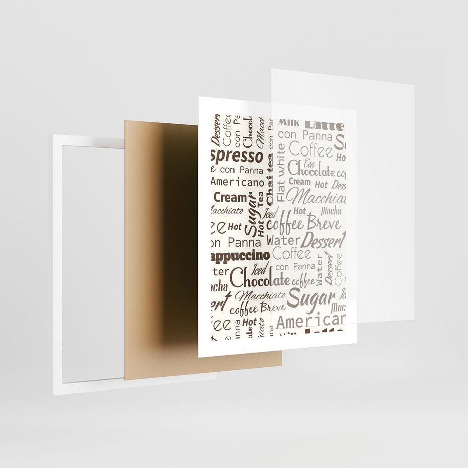 Plakat w ramie 40x50 - Kawa w Stylu Coffee - kawa, coffee - rama biała