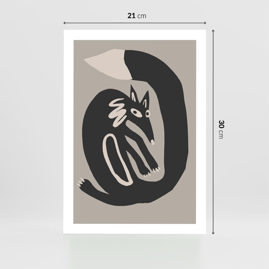 Plakat bez ramy 21x30 - Migotliwe Echa Skandynawii - skandynawska sztuka, lis