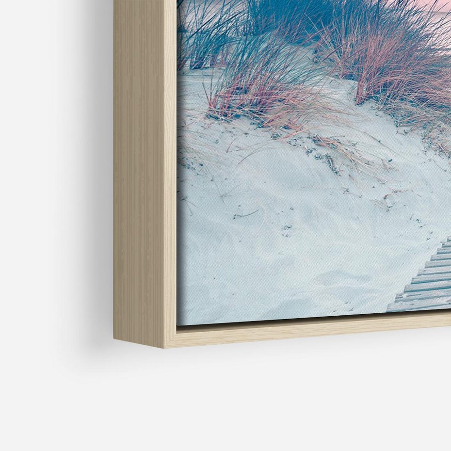 Obraz w ramie 120x80 - Magia Zachodu Słońca - fotografia, stonowane kolory - rama drewno