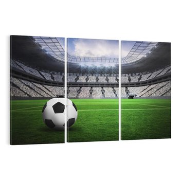 Obraz na płótnie 120x80 - Piłka nożna: pasja na stadionie - piłka, nożna