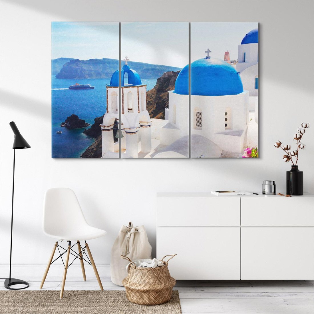 Obraz na płótnie 120x80 - Perspektywa na Santorini - Santorini, perspektywa