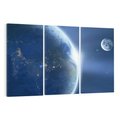 Obraz na płótnie 120x80 - Spotkanie księżyca i Ziemi - księżyc, ziemia